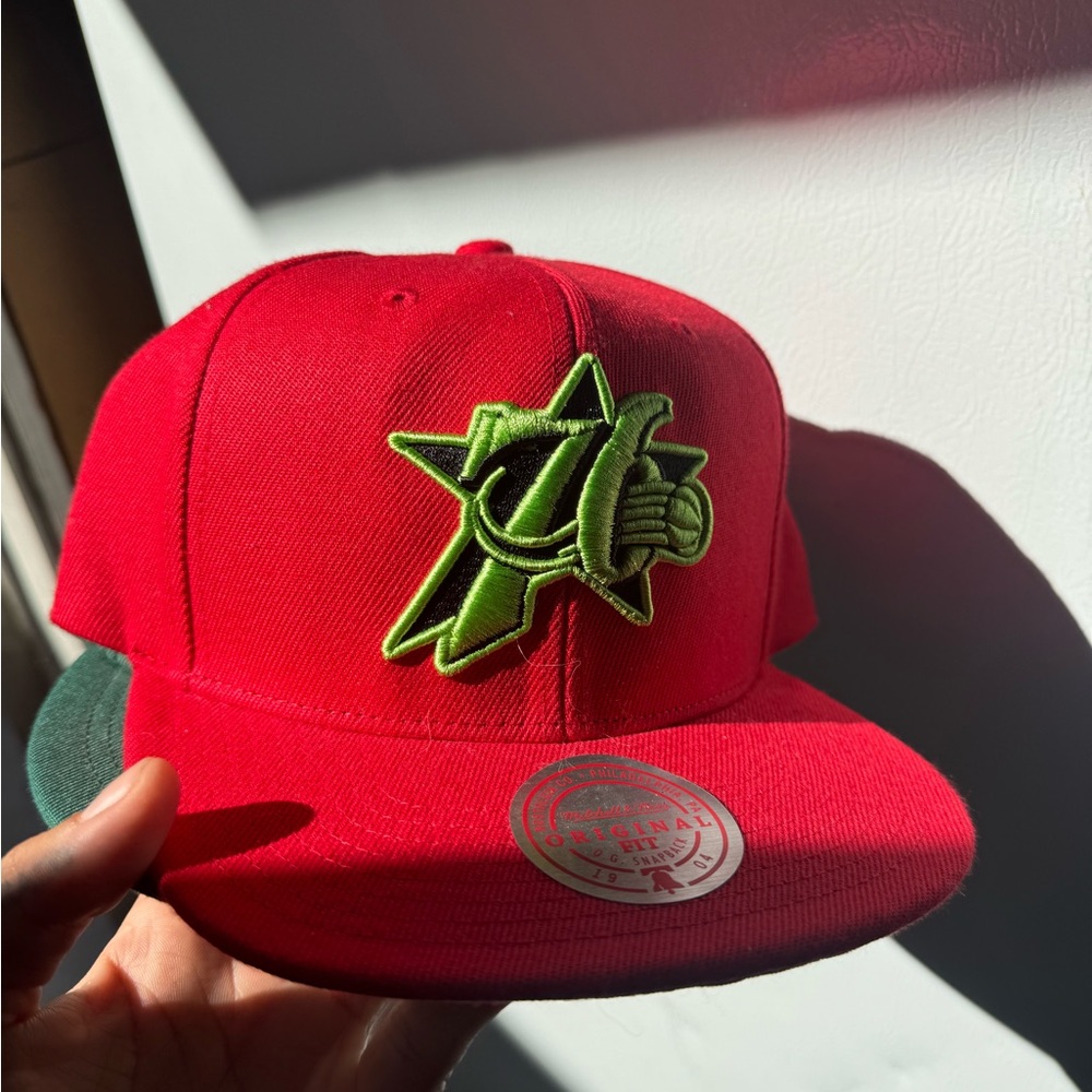 Mitchell & Ness 76ers Red Snapback Hat